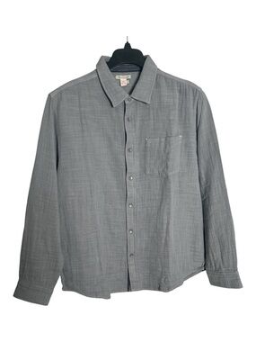 Carbon 2 Cobalt Grey Button Front Shirt Size L